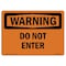 Signmission Safety Sign, OSHA WARNING, 7" Height, 10" Width, Do Not Enter, Landscape, D-L-12063 OS-WS-D-710-L-12063 - alternate 1